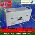 Longest life service gel 12v 120ah msds certificate battery